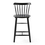 Tucker Bar Stool, Black Wooden