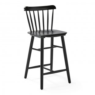Tucker Bar Stool, Black Wooden