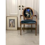 Chair with armrests Bianca, cat with pearl earring