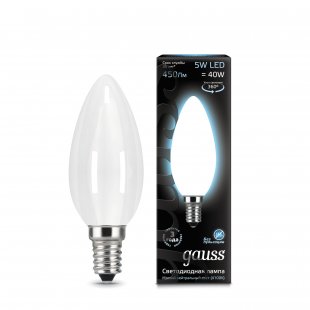Lamp (LED) LED Gauss 5W 4100K Filament Candle