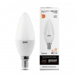 Lamp (LED) LED Gauss 10W 2700K Elementary Candle