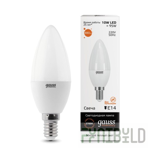 Lamp (LED) LED Gauss 10W 2700K Elementary Candle
