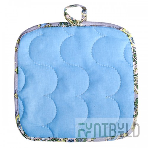 Potholder square Aquamarine