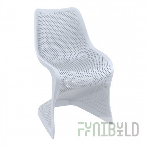 Plastic chair Bloom, silver