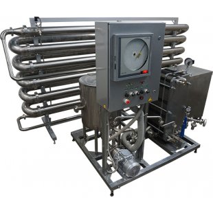 Equipment set for pasteurization (flow pasteurizer-milk cooler) IPKS-013-3000-300