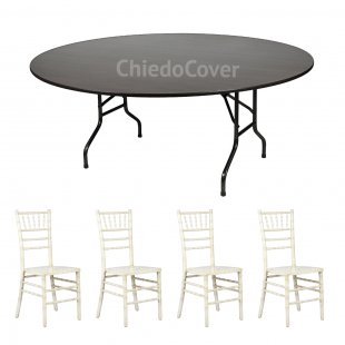 Dining set Chiavari 4 chairs
