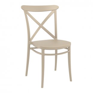 Chair plastic Cross, beige