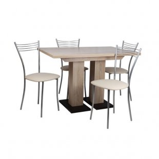 Table Bergen + 6 chairs Chloe