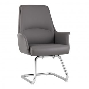 TopChairs Viking Visitor Chair, Grey