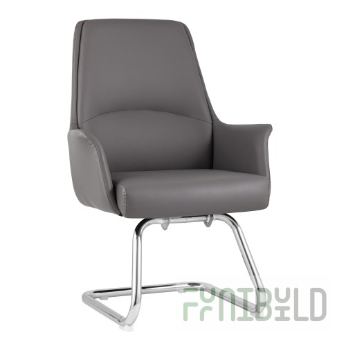 TopChairs Viking Visitor Chair, Grey