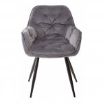 Chair Malta, velour Grey