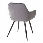 Chair Malta, velour Grey