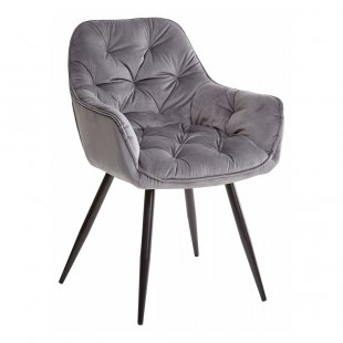 Chair Malta, velour Grey