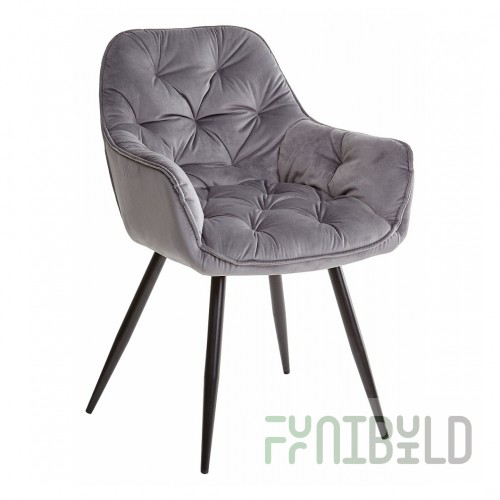 Chair Malta, velour Grey