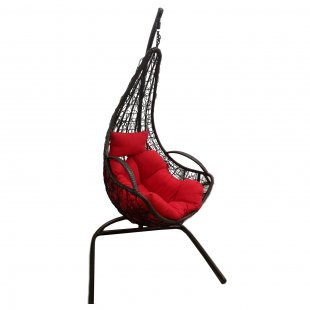 Hanging chair Raselle made of artificial rattan