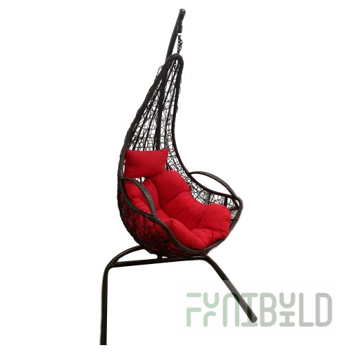Hanging chair Raselle made of artificial rattan