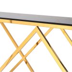 Console table Insignia 120 x 40 gold, smoke glass