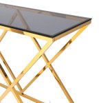 Console table Insignia 120 x 40 gold, smoke glass