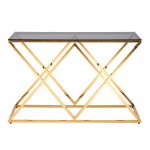 Console table Insignia 120 x 40 gold, smoke glass