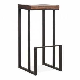 Sling bar stool, black