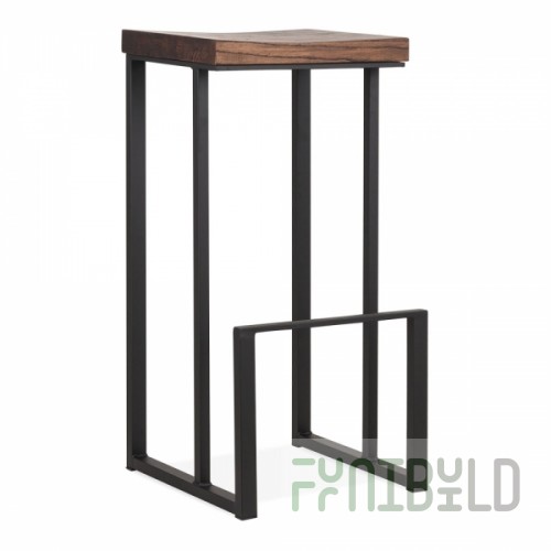 Sling bar stool, black