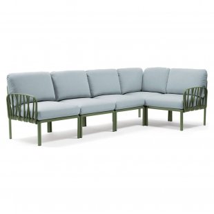 Plastic sofa with pillows Komodo 5 agave/ice
