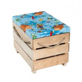 Box - pouf wood