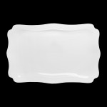 Rectangular dish with wavy edge 360x250 in Royal White 4, 12