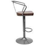 Tolix Arms Soft Bar Stool Silver