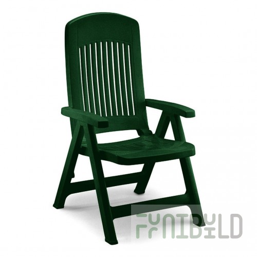 Plastic chair California Armchair, green