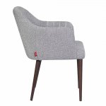 Tulip chair, grey boucle