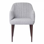 Tulip chair, grey boucle