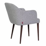 Tulip chair, grey boucle