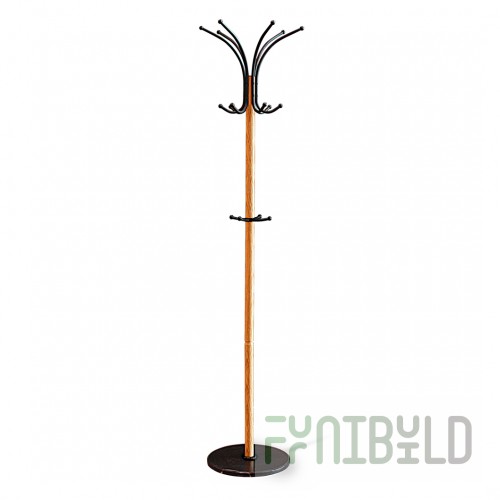 Floor hanger Six-ray light walnut, marble