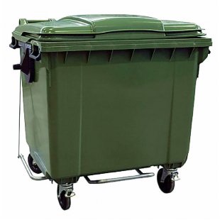 Waste container 1100 liters, with pedal