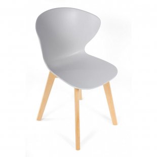 Chair Gracia gray with wooden legs