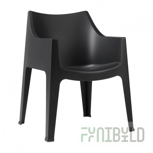 Plastic chair Coccolona, ​​anthracite