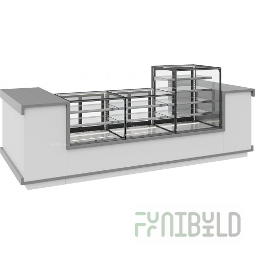 Confectionery display case Carboma KC71-110 VV 0.9-1 Built-In COSMO closed