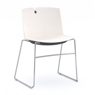 Mork plastic chair on runners