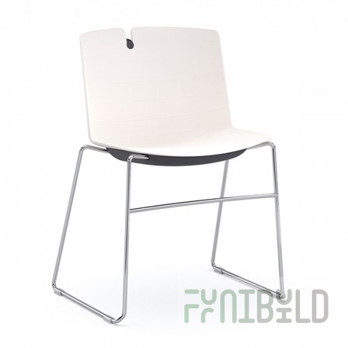 Mork plastic chair on runners