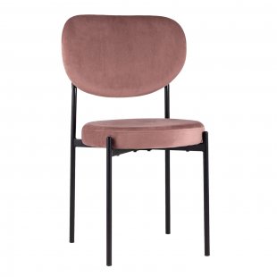 Chair Barbara velour dusty pink