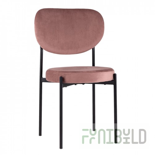 Chair Barbara velour dusty pink