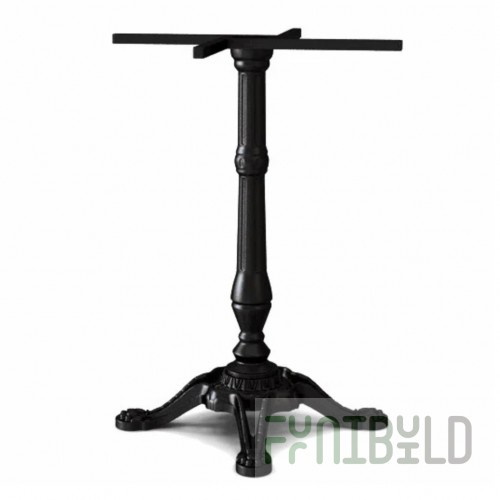 Cast iron table base Granada with wooden support