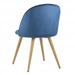 Chair Lyon Stripes velour blue