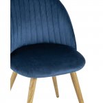 Chair Lyon Stripes velour blue