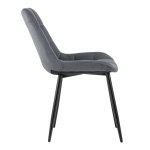 Chair Flex velour dark gray