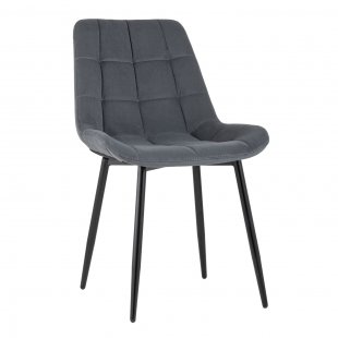 Chair Flex velour dark gray