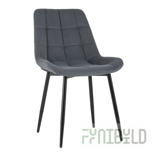 Chair Flex velour dark gray