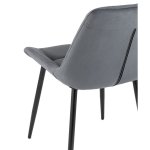 Chair Flex velour dark gray