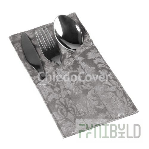 Envelope for 3 devices Zhuravinka, flower light gray